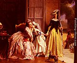 Marie Paintings - La Reine marie-Antoinette Et Sa Fille, Madame Royale, A Versailles by Joseph Caraud